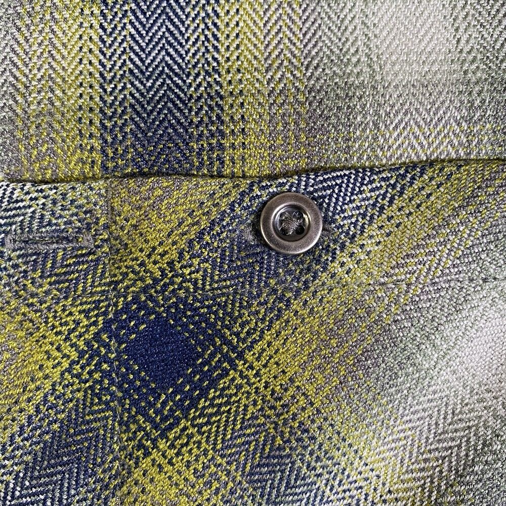Outdoor Research Shirt Men Large Green Plaid Long Sleeve Metal Button Up Collar - Picture 5 of 15